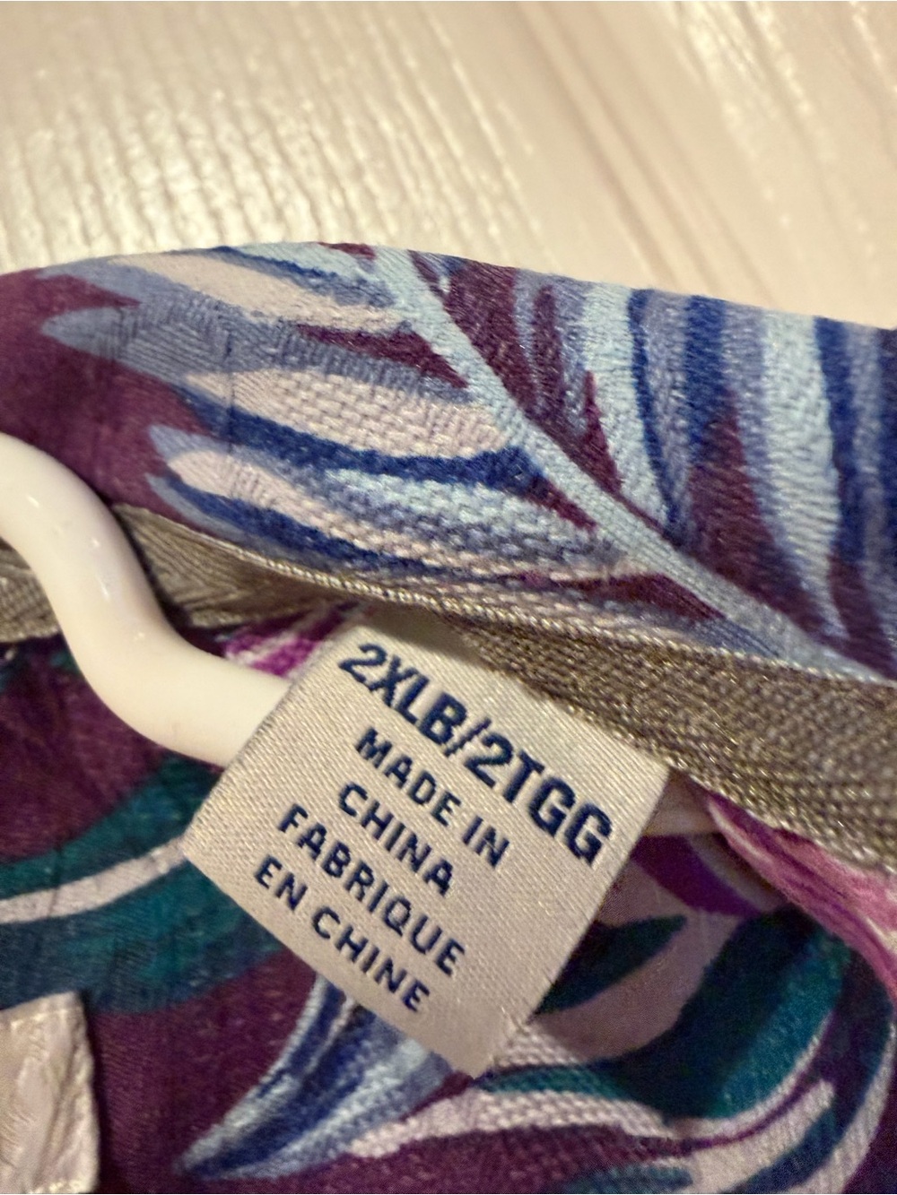 Tommy Bahama Purple Tropical Print Button-Down Shirt - Picture 5 of 5
